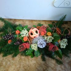 Dušičková kytice vázaná "Ikebana"