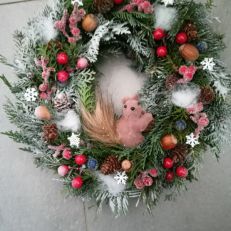 Zimní věnec živý jedlový 9