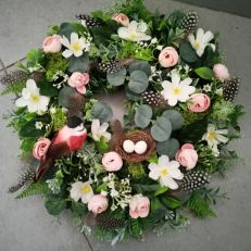 Velikonocní věnec s ptáčkem 2